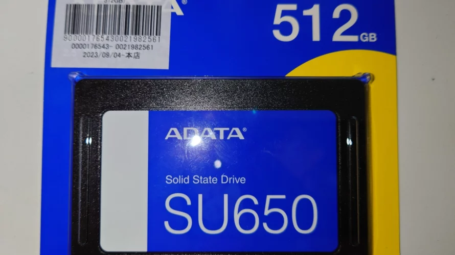 ADATA ASU650SS-512GT-R買いました