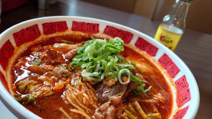 バーミヤン 四川牛肉麺 麺大盛り